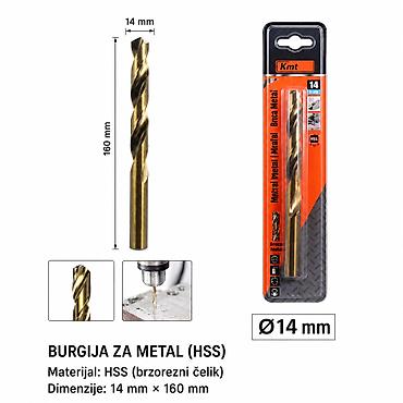 KMT Pečeni žuti dijamant 2385904 HSS burgija za metal, žuto pečena