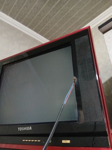 телевизор tsl: Кинескопный телевизор Toshiba с красным корпусом и черной рамкой