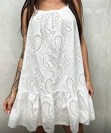 korset: Haljina na bratele sa vezenim “paisley” motivom,A-linija,lepršava — 1