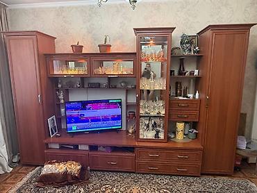 модульные диваны: Стенка-шкаф, Тип стенки-шкафа: Модульная, Для зала, Б/у, Особенности: С отделением под телевизор — 2