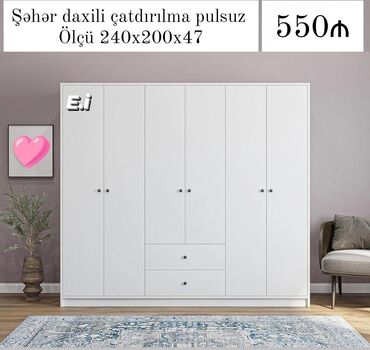 6 qapili dolablar: *6 Qapılı Dolab - 550AZN💥* ✔️Rəng seçimi var *✔️ Çatdırılma və