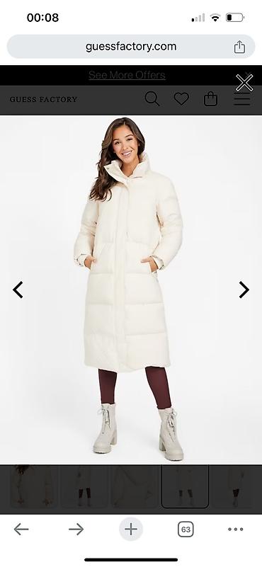 guess ranac: Guess kurtka puxovik. M olchudur,uzundur,krem renginde. Oversize — 3