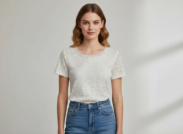 bluzki z koronką plus size: Жіноча блуза, розмір S