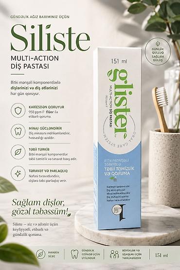 Siliste Multi-Action diş pastası – gündəlik ağız baxımı üçün bitki lalafo.az -da Siliste Multi-Action diş pastası – gündəlik ağız baxımı üçün bitki