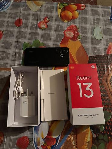 Redmi 13, 256 GB, rəng - Qara, Barmaq izi, İki sim kartlı, Sənədlərlə