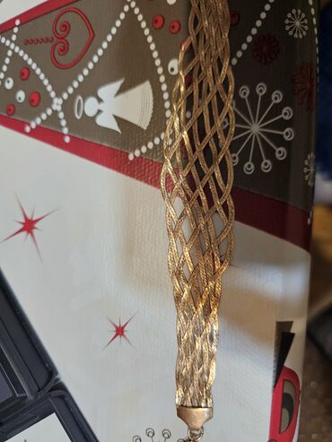 Boyunbağılar: Qızılı rəngli çoxsıralı zəncir/kolye - Material: metal ərintisi — 5