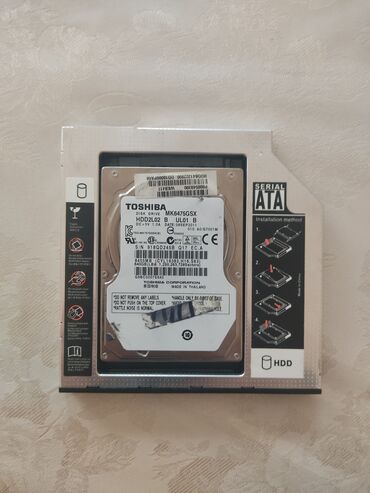 Ana platalar: Daxili Sərt disk (HDD) Toshiba, 512 GB, 5400 RPM, 2.5", İşlənmiş