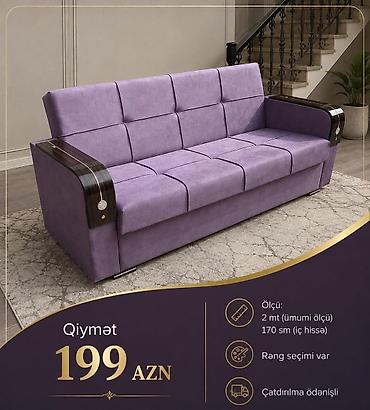 divalar: Bürünc-bənövşəyi rəngdə, mərmər naxışlı taxta qoltuqlu, müasir — 1