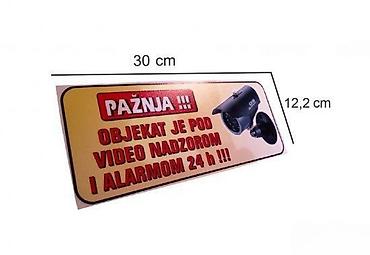 salon: OBJEKAT POD VIDEO NADZOROM - nalepnica - 823 📌 Opis: Samolepljiva — 1