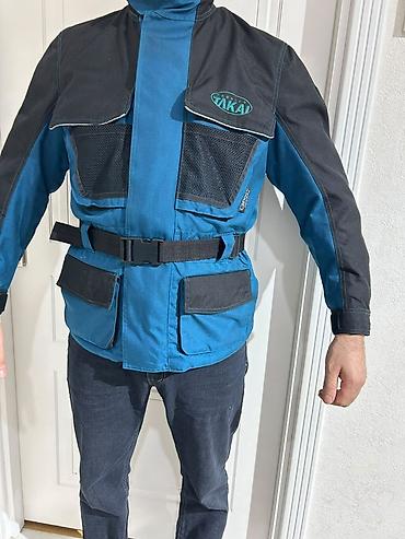 tek teker scooter: TAKAI motosiklet gödəkçəsi - Rəng: mavi/qara - Yüksək boyunlu dizayn — 3