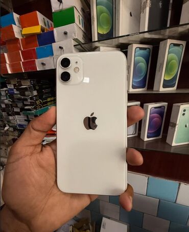 Apple iPhone: IPhone 11, 128 GB, Ağ, Zəmanət, Face ID, Sənədlərlə