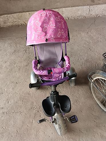 Балдар транспорту: Детский трехколесный велосипед-коляска (тип trike) с родительской — 4