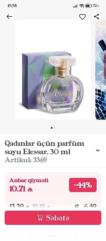Qadınlar üçün parfüm suyu Faberlic Elessar, 30 ml Artikul: 3369 - lalafo.az -da Qadınlar üçün parfüm suyu Faberlic Elessar, 30 ml Artikul: 3369 -