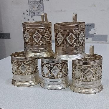Кухонные принадлежности: Podstakanik stəkan altlığı подстаканник, sovet istehsalı, material — 3