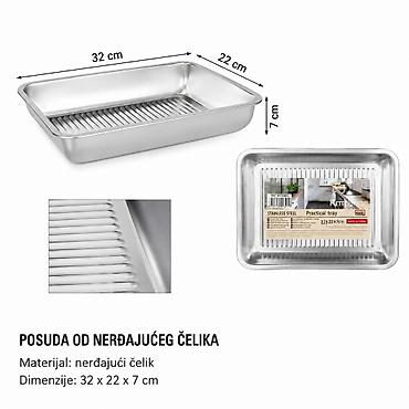KMT Zadebljana duboka kvadratna ploča 2419825 Praktična posuda/ploča