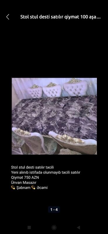 yazı masaları ikinci əl: Masa və oturacaq dəstləri