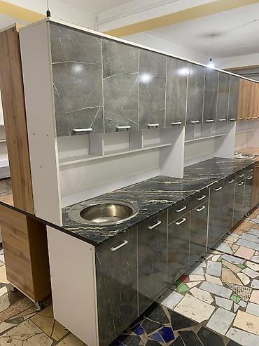 Кухонные гарнитуры: Кухонный гарнитур, Новый, цвет - Серый, ДСП, Бесплатная доставка — 16