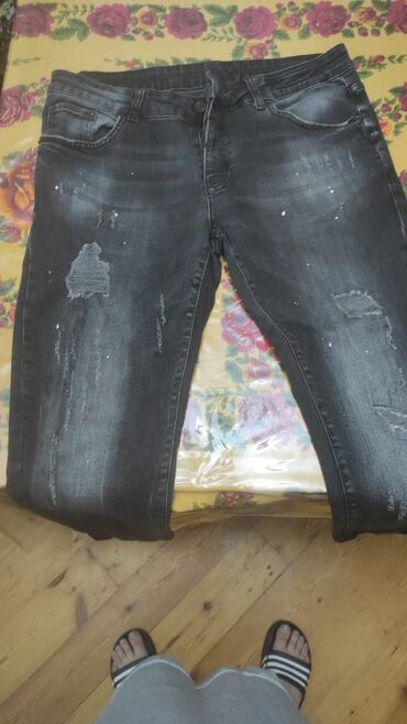 Dəstlər, kostyumlar: Qadın geyim dəsti – 4 məhsul 1) Cins ətək - Tünd mavi denim - Ön — 18