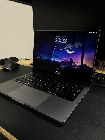 магбук про: Ноутбук, Apple, 16 ГБ ОЭТ, Apple M1 Pro, 14 ", Колдонулган, Татаал эмес тапшырмалар үчүн, эс тутум SSD