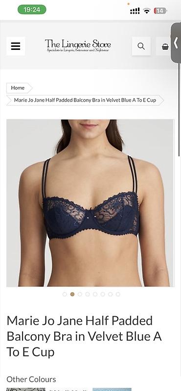 Büstqalterlər: Marie Jo Jane Half Padded Balcony Bra – Velvet Blue - Model: Jane — 8