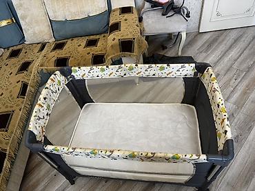 usaq ucun manejler: VAVA uşaq beşik–maney (portativ playpen) - Ölçü: təxmini 100×60 sm — 3