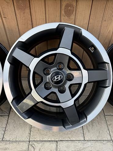 Диски: Литые Диски R 18 Hyundai, Комплект, отверстий - 5, Б/у — 5