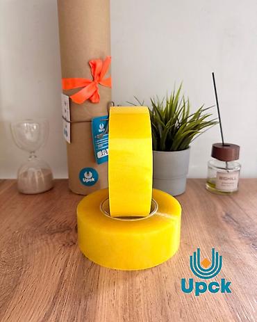 Канцтовары: Скотч 5см 300м. Плотный. Желтый. Доставка Бесплатно! Вес: 570гр — 3