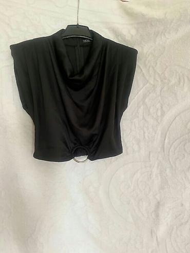 crop koftalar: Teze geyinilmeyib S(36)razmer Vecerni Crop qara reng — 3