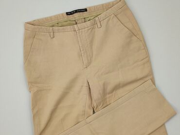 joggery damskie z łańcuchem: Material trousers for women, Zara, M (EU 38)