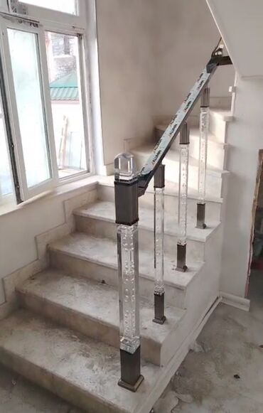 Pilləkən məhəccərləri: Yeni Pilləkən məhəccəri, Paslanmaz polad, Pulsuz çatdırılma — 9