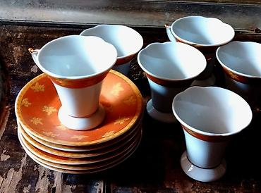 tefal cay: Çay dəsti, rəng - Narıncı, Farfor, Yaponiya — 2
