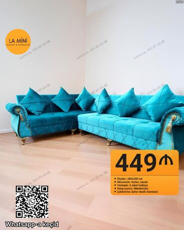 журнальный стол из двигателя: La Mini – Laconic & Minimalism künc divan dəsti - Ölçülər: 280 x