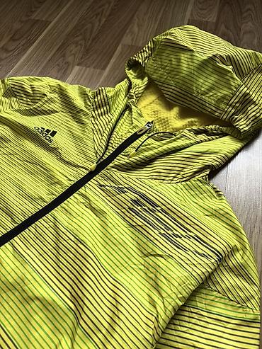 Kişi geyimləri: Adidas kişi/qadın üçün yüngül qaçış/küləkkeçirməz jaket - Rəng: neon — 2