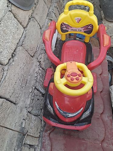 peredok vaz 2107 oyuncaq masinlar: Uşaq minik maşını – “Magic Car” - Rəng: qırmızı-sarı - Sükanlı — 1