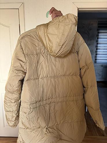 north face одежда: Бежевый пуховик/парка с капюшоном Adidas - Цвет: светло-бежевый — 3