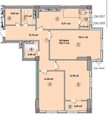 3 комнаты, 102 м², 12 мкр Элитка, 9 этаж, ПСО (под самоотделку) at lalafo.kg 3 комнаты, 102 м², 12 мкр Элитка, 9 этаж, ПСО (под самоотделку)