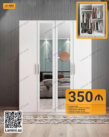 Ev və bağ: 4 qapılı paltar dolabı - Ölçülər: dərinlik 47 sm × hündürlük 200 sm × — 1