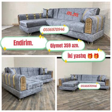 Divanlar: Künc divan, Yeni, Açılan, Bazalı, Vеlur parça, Pulsuz çatdırılma — 18