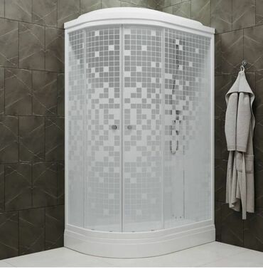 Duş kabinaları, arakəsmələr: Yeni Üstü açıq kabina, Künc üçün, Pulsuz çatdırılma — 2