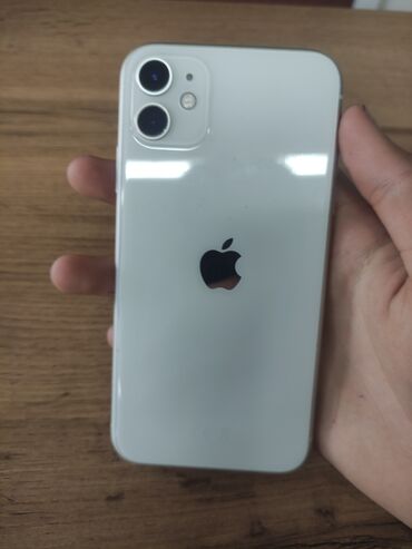 iphone 12 купить бишкек: IPhone 11, Колдонулган, 128 ГБ, Ак, Заряддоочу түзүлүш, 77 %