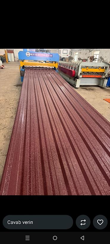 sintepon material: Profnastil dam və fasad örtüyü Məhsul təsviri: - Polimer örtüklü — 1