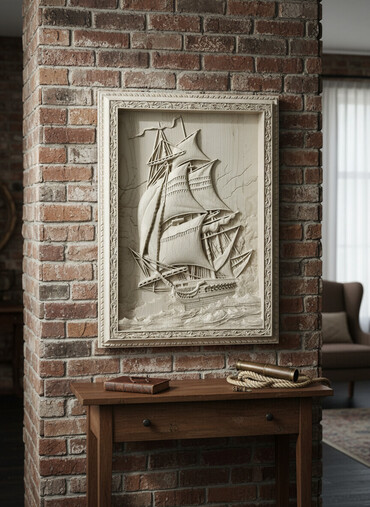 Панно: Резные панно из дерева - Материал: массив светлой породы (ясень/бук — 2