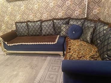 salon divan: Künc divan dəsti – klassik üslub, zərif detallar - Forma: L-şəkilli — 2