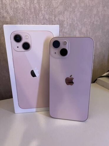 Apple iPhone: IPhone 13, 128 GB, Çəhrayı, Simsiz şarj, Face ID, Zəmanət