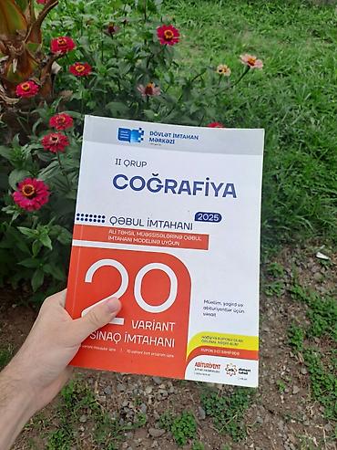səs yazıcı: Coğrafiya 20 sınaq dim. kitab səliqəli işlədilib. 2 sınaq qələmlə — 1