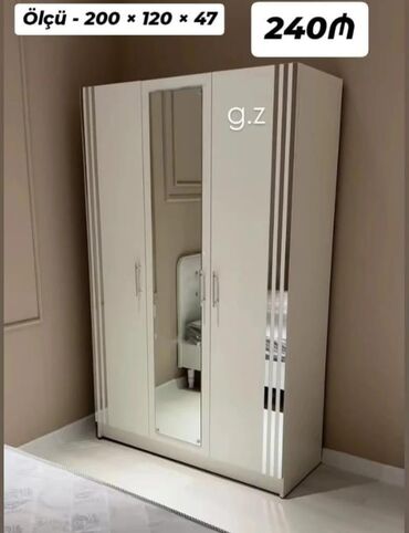 Açılan, 3 qapılı Düz dolab, Qarderob, paltar dolabı
