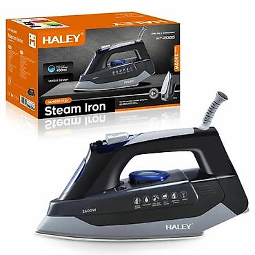 Buxarlı ütülər: №: 16559 Məhsulun adı: Ütü Haley HY-2066, Keramika, 2600 Vt, Qara/boz — 1