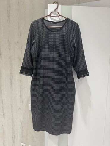 женские нарядные теплые платья больших размеров ве: Күнүмдүк көйнөк, Күз-жаз, Трикотаж, Түз