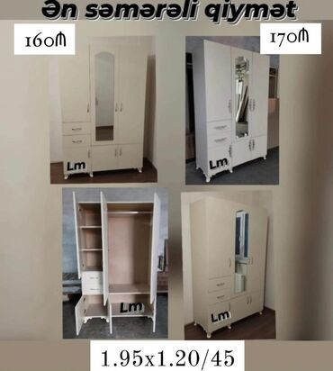 Dolablar: Yeni, Açılan, 3 qapılı Düz dolab, Dolab-asılqan, Azərbaycan — 5