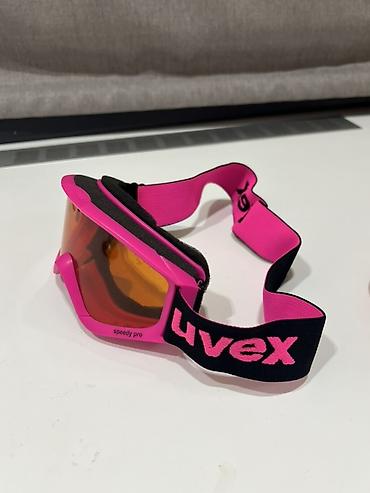 Маски, очки: Детские лыжные/сноубордические маска Uvex Speedy Pro. - Цвет: розовая — 2
